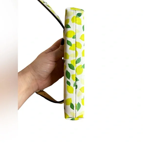 NWT -Kate Spade New York Zip Top Leather Belt Bag Lemon Toss Fanny Pack S/M - Picture 5 of 10